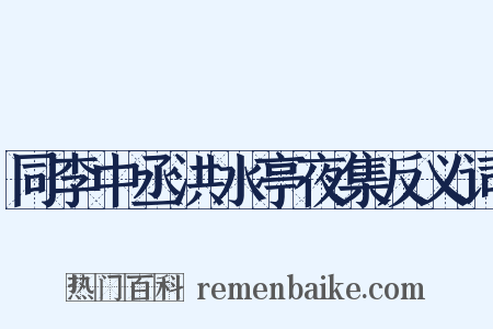 同李中丞洪水亭夜集反义词是什么意思的图片